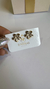 Brinco florescer banho de ouro