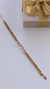 Pulseira 3 corações banho de ouro