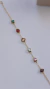 Pulseira zirconias coloridas semijoias ouro 18k - loja online