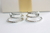 Argola tripla cravejada Banho de rodio - D’Veras
