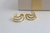 Argola 3 curvas banho de ouro 18k - D’Veras