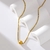 Colar esfera aço inoxidável com banho de ouro 18k