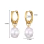 Argola pérola shell aço inoxidável com banho de ouro 18k - comprar online