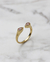 Anel cristal rose banho de ouro - comprar online
