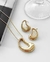 Conjunto geométrico banho de ouro 18k