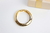 Bracelete liso abaulado banho de ouro