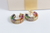 Brinco argola cravejado luxury colors banho de ouro - D’Veras