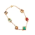 Pulseira zirconias coloridas semijoias ouro 18k - comprar online