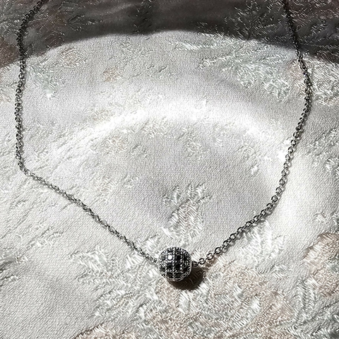 Cadena de Acero con Dije Esférico