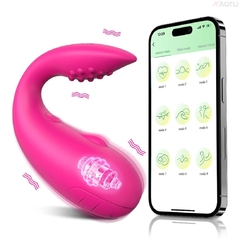 Vibrador com Estimulador na Ponta e Controle Via App com 10 Modos de Vibração