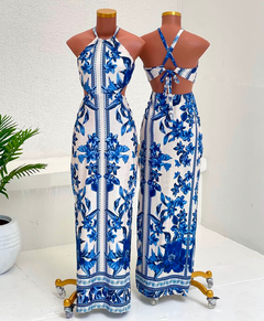 Vestido azuleijo farm