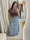 Saia jeans brilho