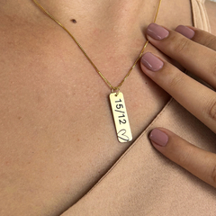 Imagem do Colar Personalizado Pingente Palito 18k