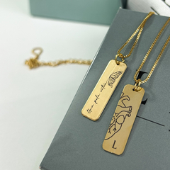 Colar Personalizado Pingente Palito 18k