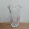 Lindo vaso em vidro com cristal