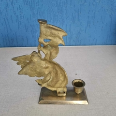 Castiçal em bronze com anjo - comprar online