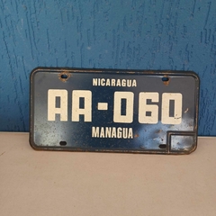 Placa original da cidade Managua da Nicarágua em ferro