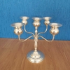 Candelabro em metal espessurado à prata para 5 velas