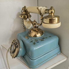 Telefone vintage artístico da Teleart, fabricado no Brasil, não testado. - Kombina Antiguidades – Tesouros Raros e Peças de Colecionador