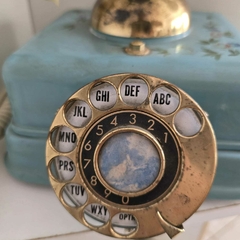 Telefone vintage artístico da Teleart, fabricado no Brasil, não testado. na internet