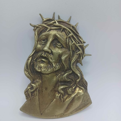 Lindissima imagem da face de Cristo em Bronze para parede