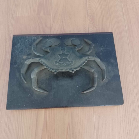 Tinteiro antigo em bronze – modelo caranguejo