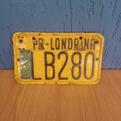 Placa de Moto antiga do Paraná - comprar online