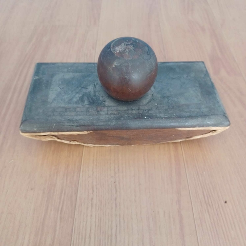 Raro secador de tinta (blotter) em madeira