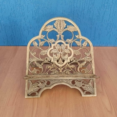Porta Bíblia de bronze todo trabalhado