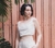 Crop top en lino beige - comprar online