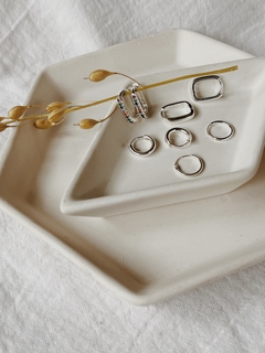 Argolla cubic color plateada - tienda online