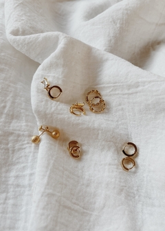 Argollita cubic colgante - Corinna accesorios