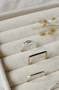 Anillo Cuadrado Enchapado - comprar online