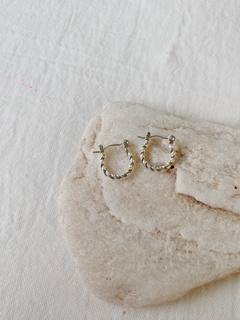 Argollas torzadas minis plata