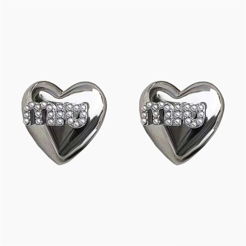 Aretes Miu Miu Pearl Heart