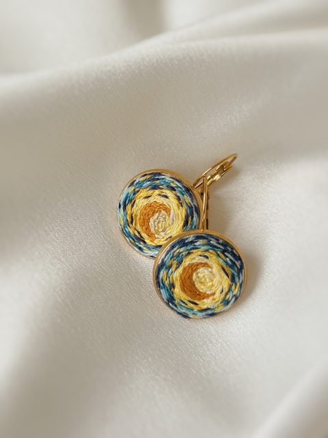 Brincos Noite Estrelada de Van Gogh