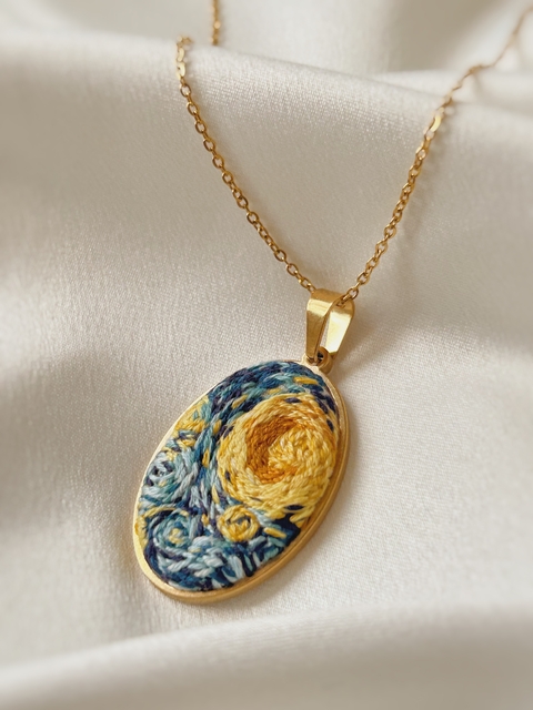 Colar Noite Estrelada de Van Gogh