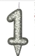 Vela Anivers. Super Glitter Nº 1 - comprar online