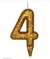 Vela Anivers. Super Glitter Nº 4