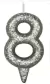 Vela Anivers. Super Glitter Nº 8 - comprar online