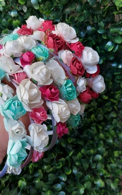 vincha "CAMI" rigida con flores