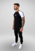 CAMISETA LONGLINE FAIXA DOURADA | PRETO na internet