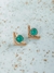 Brinco banhado a ouro 18k com pedra natural | Semijoias e Acessórios - loja online