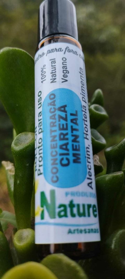 Concentração clareza mental - Blend de Óleos Essenciais Roll-On 10ml Pronto para uso