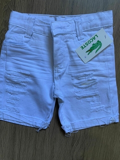 bermuda jeans branca com laicra - comprar online