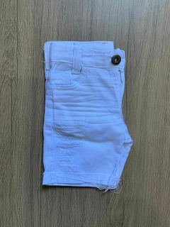 bermuda jeans branca com laicra