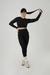 Cropped Manga Longa Preto
