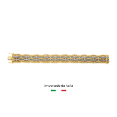 Pulseira Roma em Ouro Amarelo e Branco 18k
