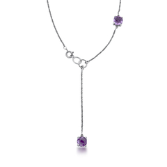 colar em ouro 18k com ametista
