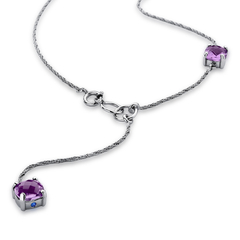colar em ouro 18k com ametista
